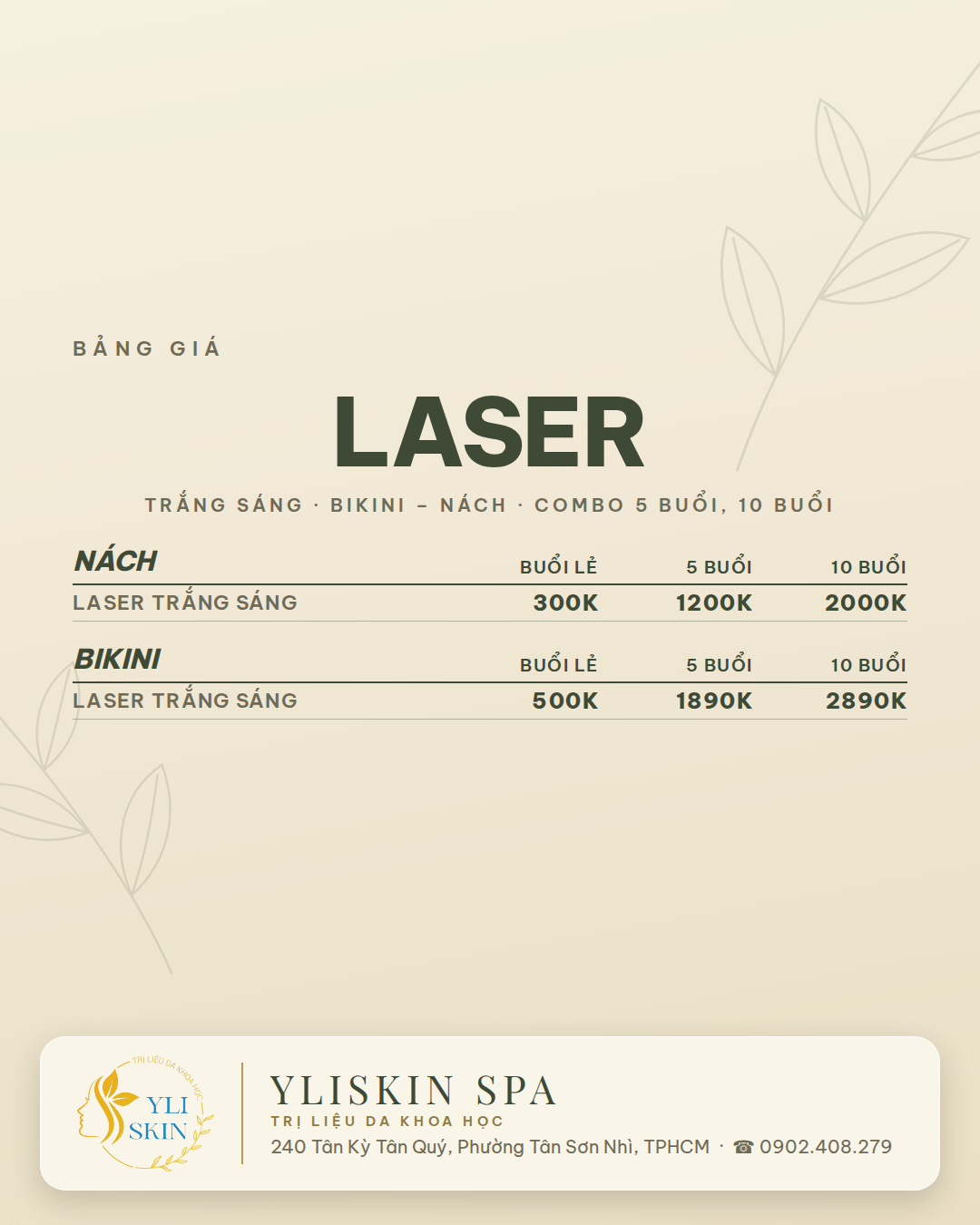 Bảng giá laser trắng sáng